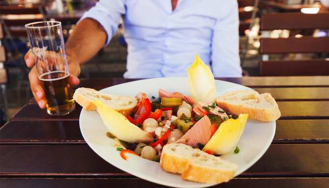 Blog images - 2025 - Frankfurt Food A Culinary Journey Through German Delights Food amp Drink glass salad and beer