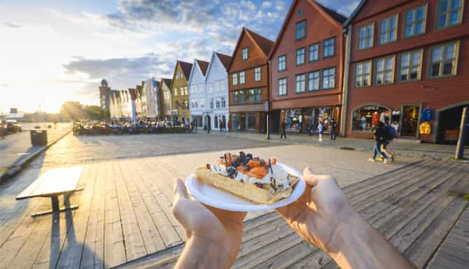 Blog images - 2025 - Traditional Norwegian Food A Culinary Journey Through Oslo Food n Drink Norwegian waffle in Bergen