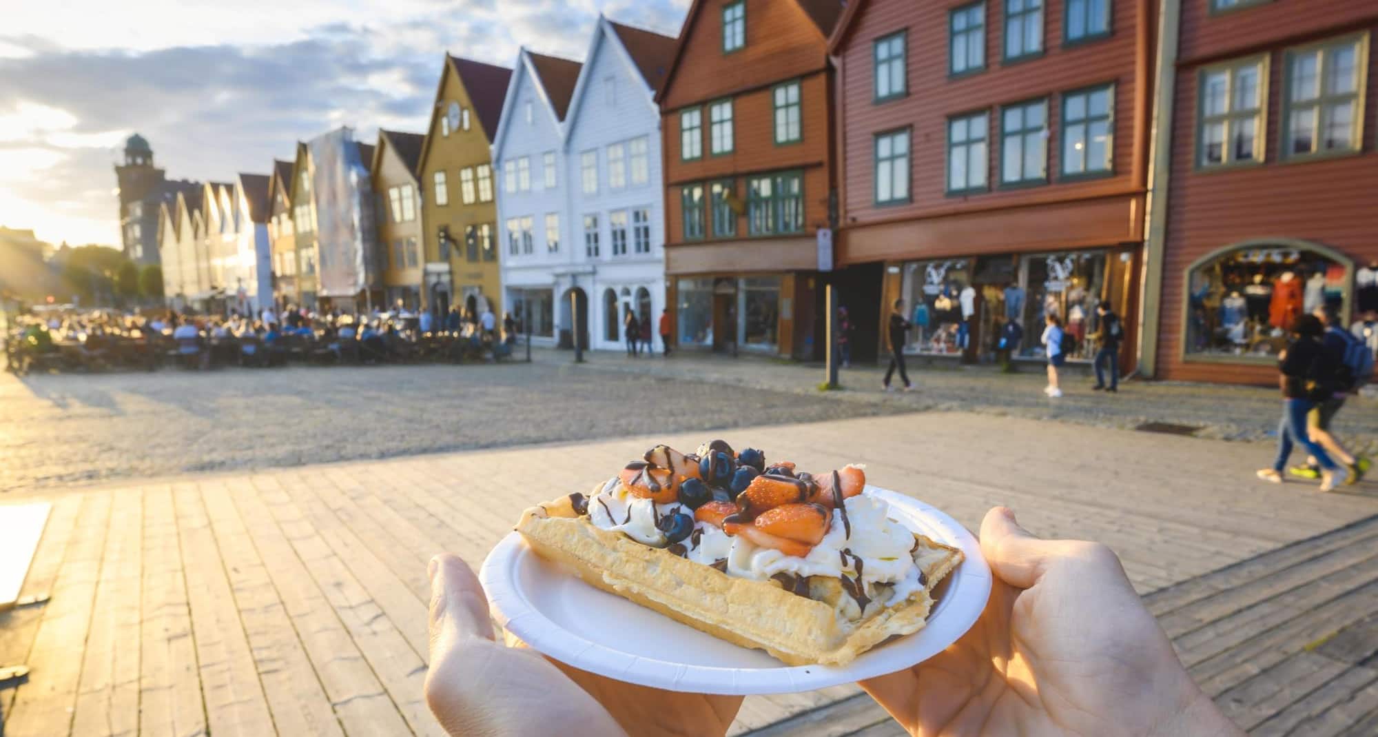 Blog images - 2025 - Traditional Norwegian Food A Culinary Journey Through Oslo Food n Drink Norwegian waffle in Bergen
