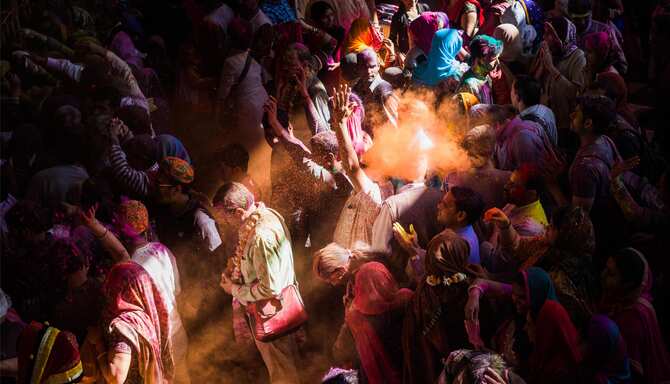 Blog images - 2025 - Holi celebrations in Barsana India