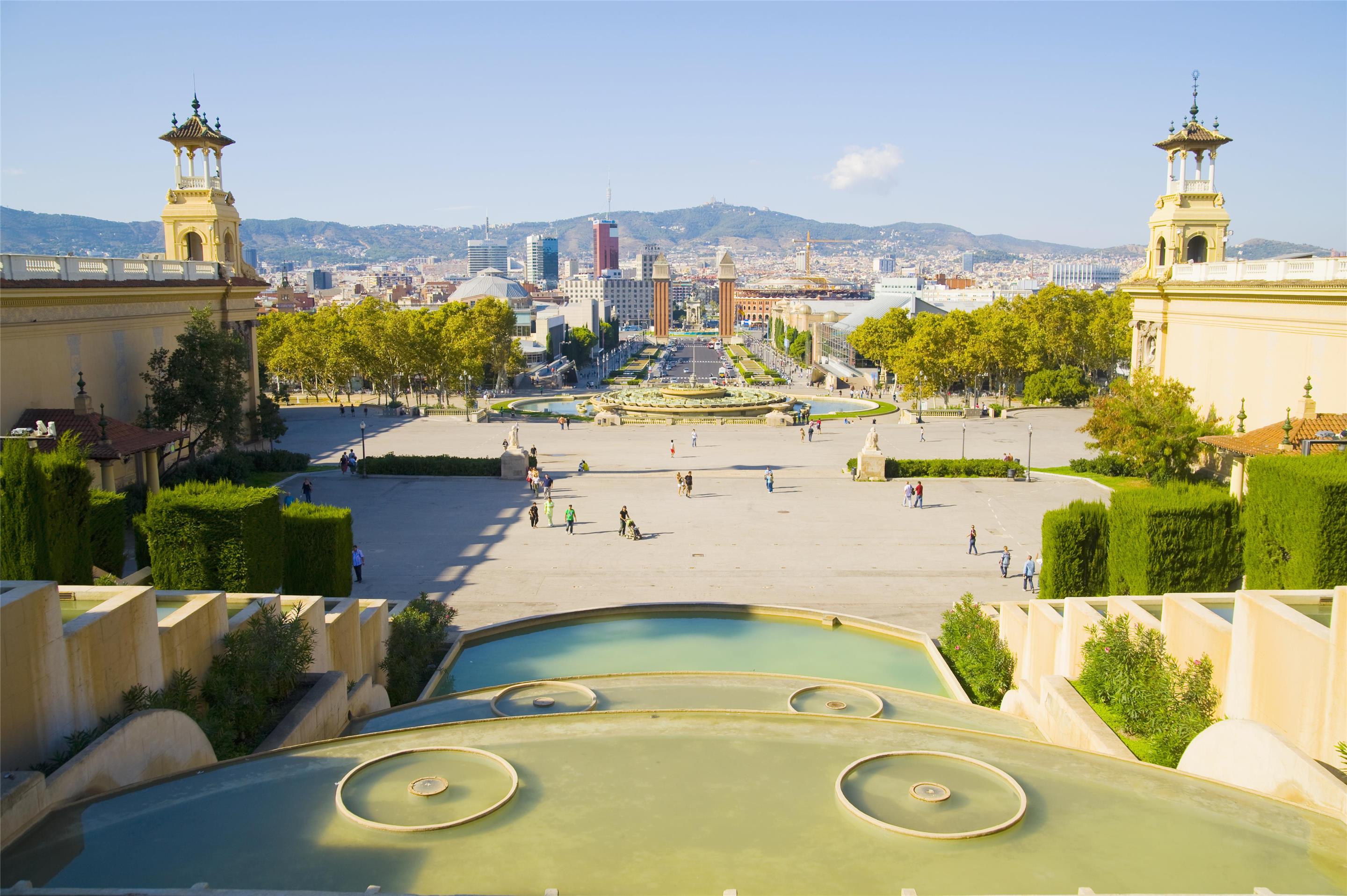 City view from Montjuic Hill, Barcelona