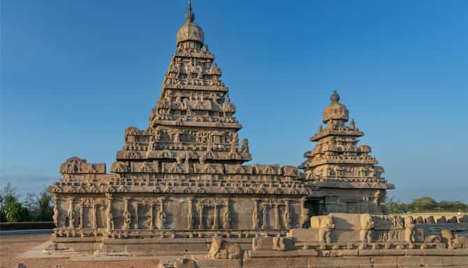 Blog images - 2025 - Dravidian Shore Temple at sunrise Mahabalipuram