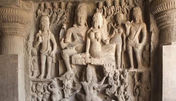 Blog images - 2025 - Shiva parvati and ravana dumar lena at ellora cave Aurangabad Maharashtra India