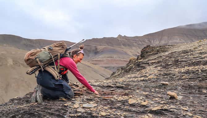 Blog images - 2025 - VOL.009 - Svalbard in Summer Destinations FOSSIL HUNTING DELTANESET HURTIGRUTEN SVALBARD PHOTO EMILIE GERBER