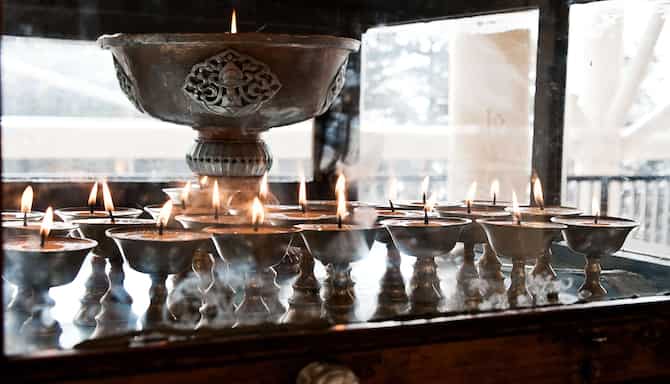Blog images - 2025 - Candles at Namgyal Monastery