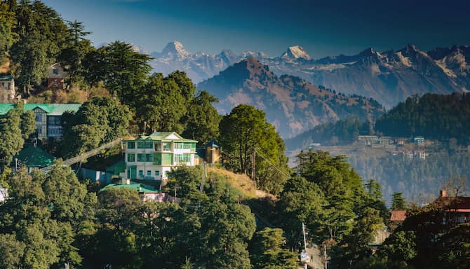 Blog images - 2025 - Shimla Hills with Snowcapped Peaks Himachal Pradesh India