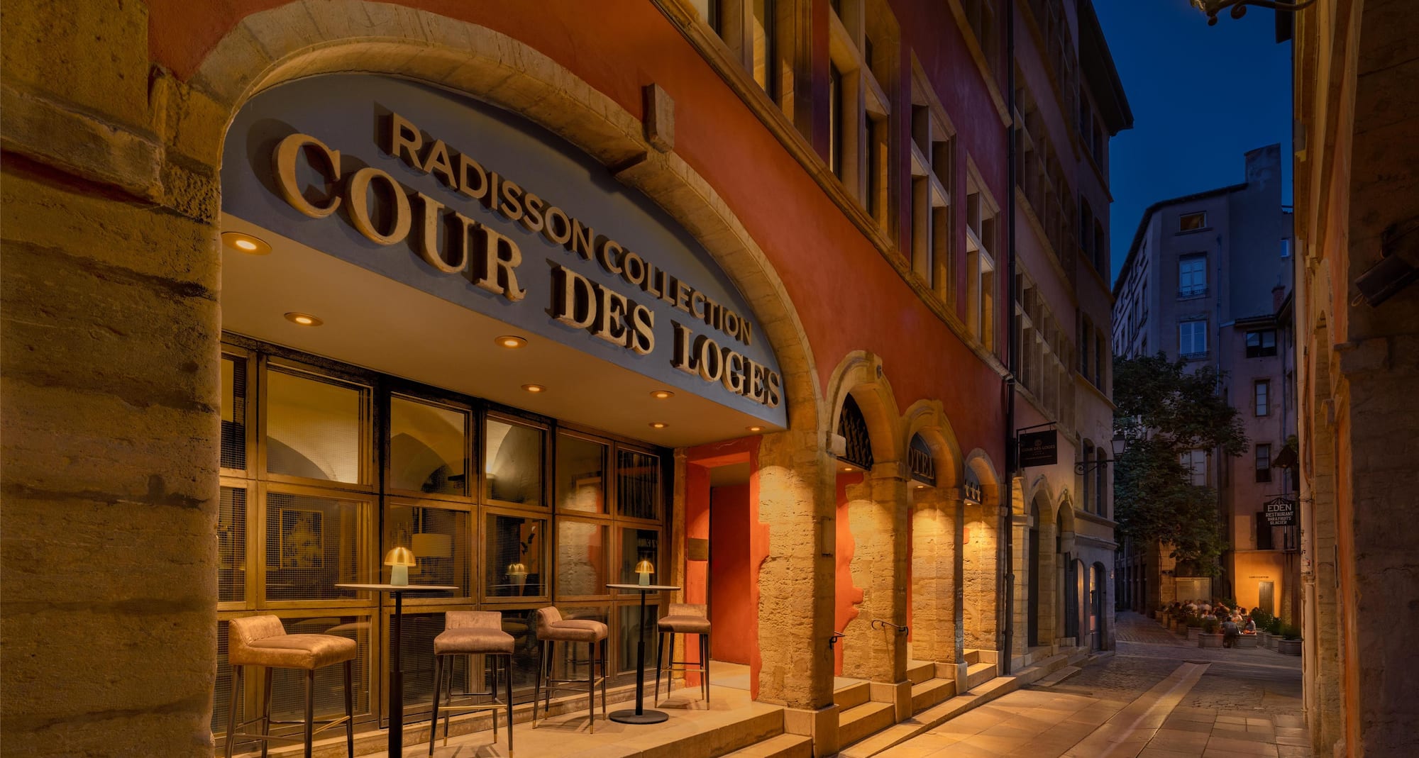 Cour des Loges Lyon, A Radisson Collection Hotel - Cour des Loges - Façade by night