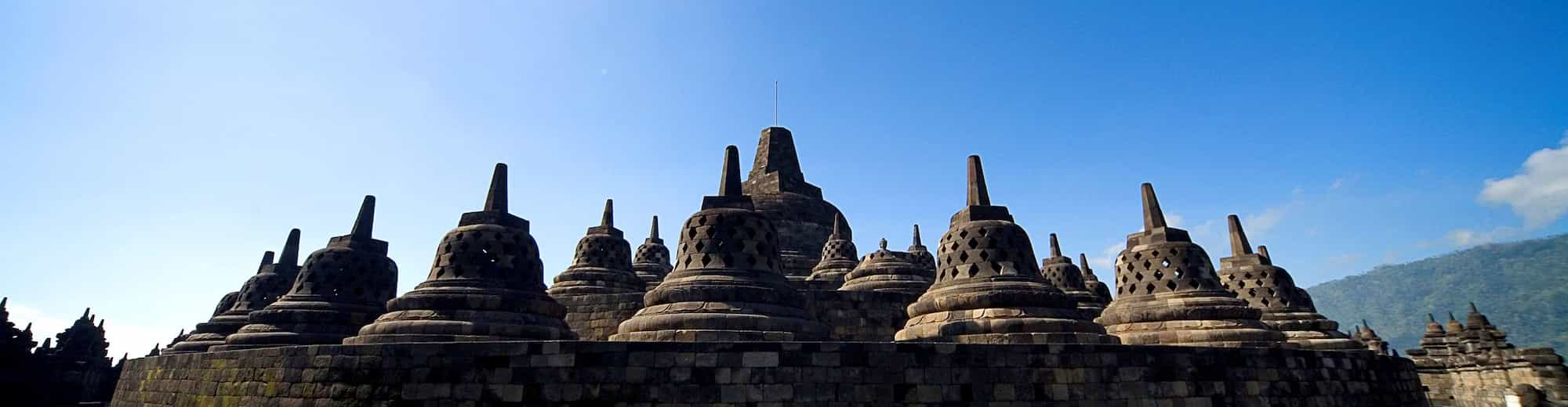 Reiseziel-Seiten – Borobudur-Tempel in Indonesien