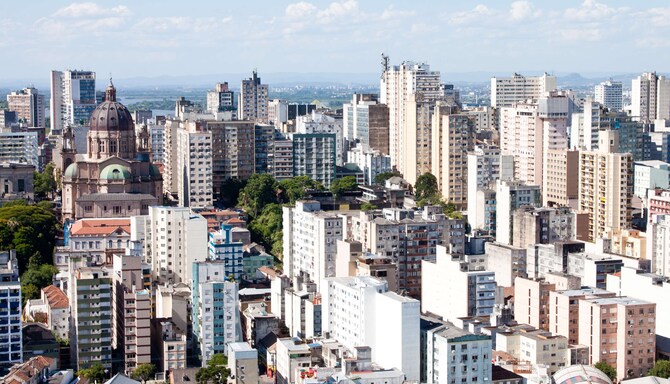 Destination Pages - Aerial City View of Porto Alegre