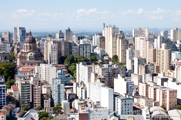 Destination Pages - Aerial City View of Porto Alegre