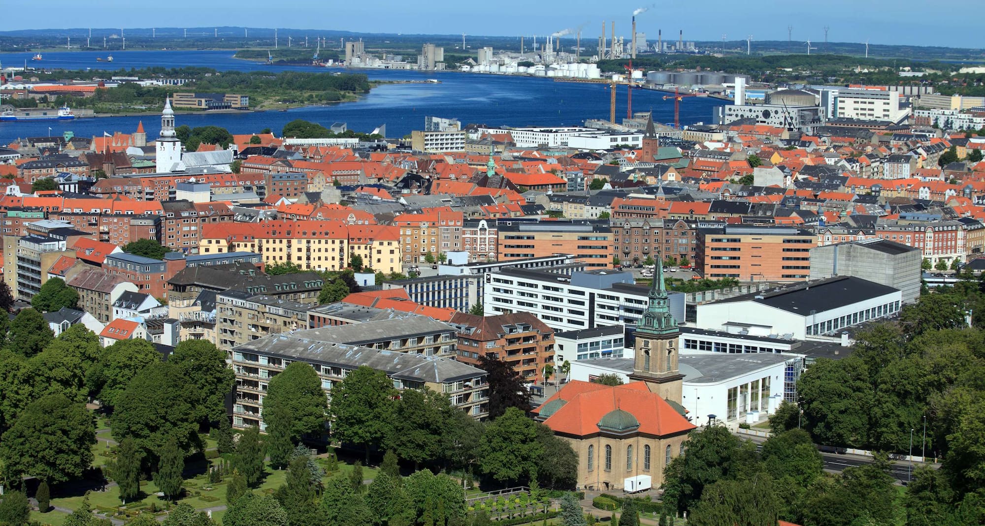 Destinationssidor – Ålborg i fågelperspektiv