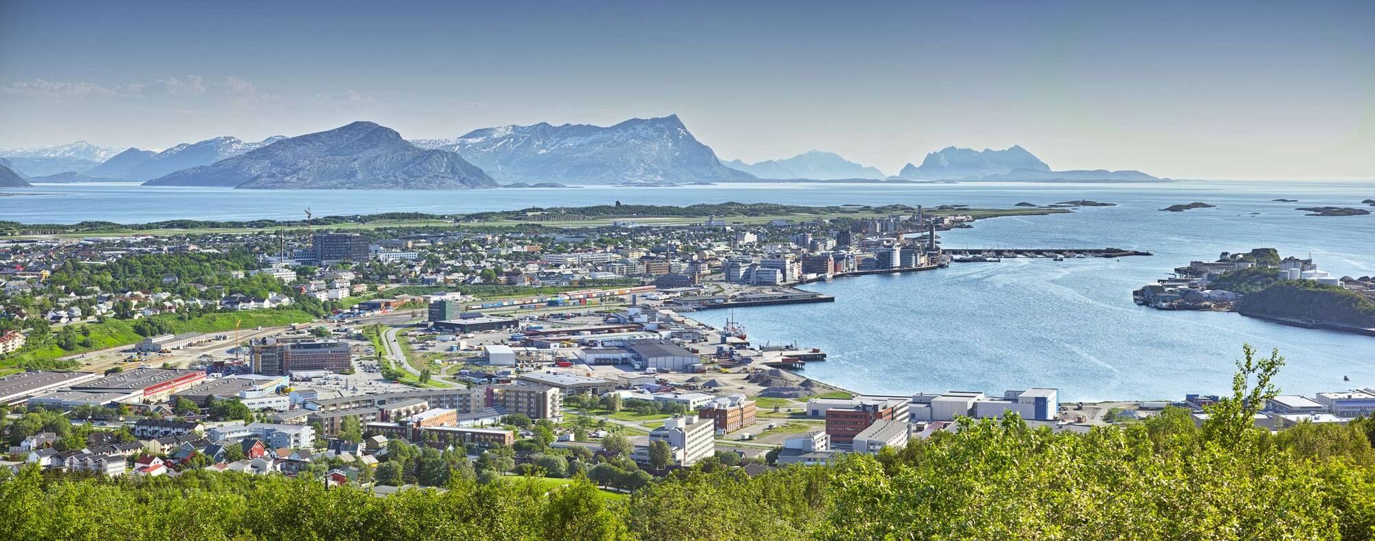 Destinationssidor – Stadsvy i fågelperspektiv, Bodo