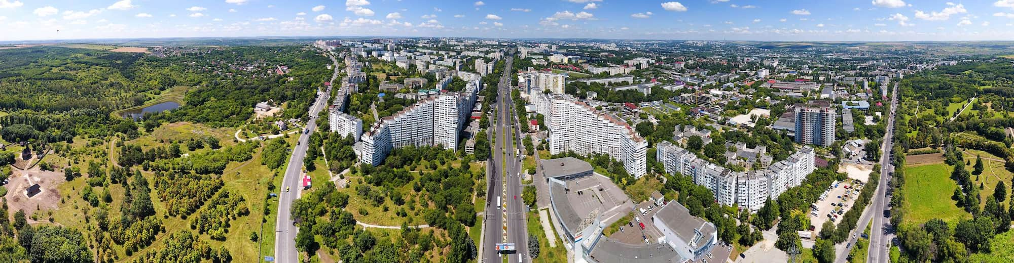 Reisemålssider – luftfoto av Chișinău