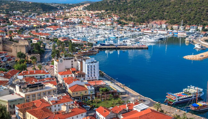 Destination Pages - Aerial Harbor and City View in Izmir Cesme
