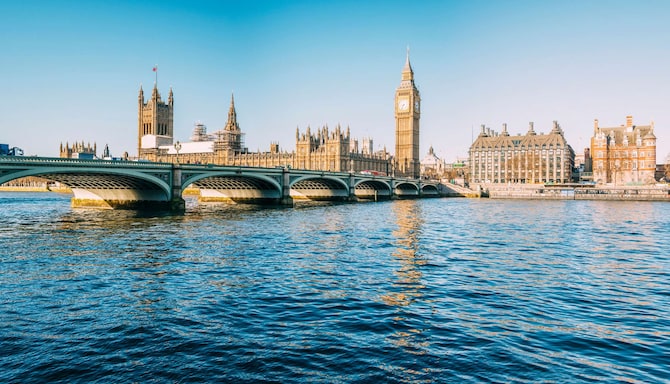 目的地页面 - 伦敦的河流和城市景观