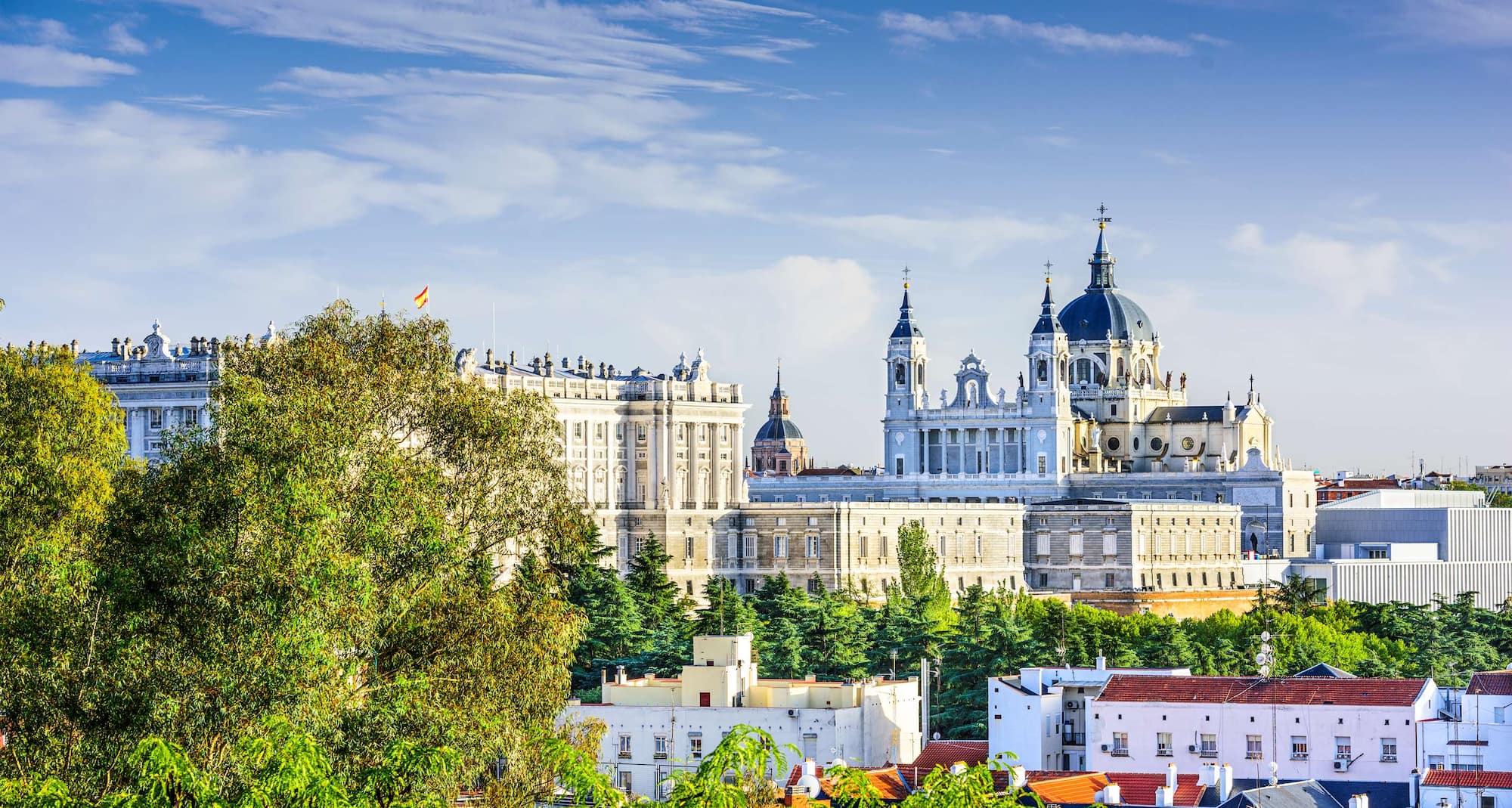 Destination Pages - Aerial City View Madrid