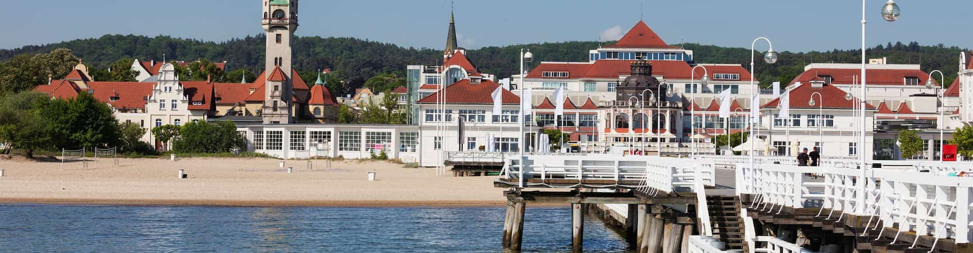 Reiseziel-Seiten – Aussicht vom Pier in Sopot