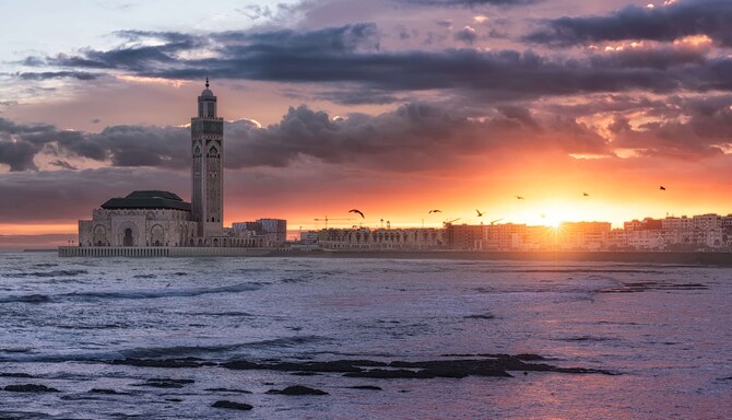 Reiseziele - Sonnenuntergang über Casablanca