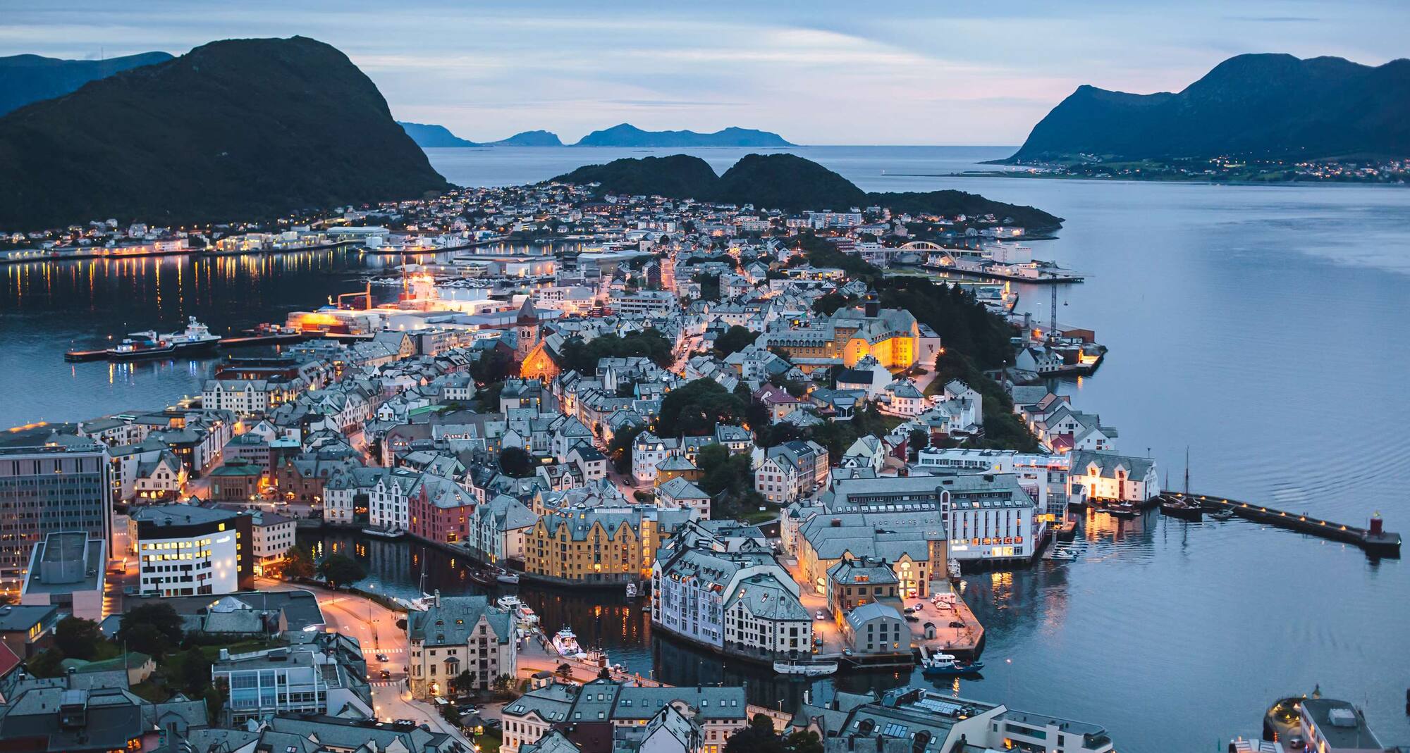 Destinationssidor - Stadssilhuett, Stavanger, Norge