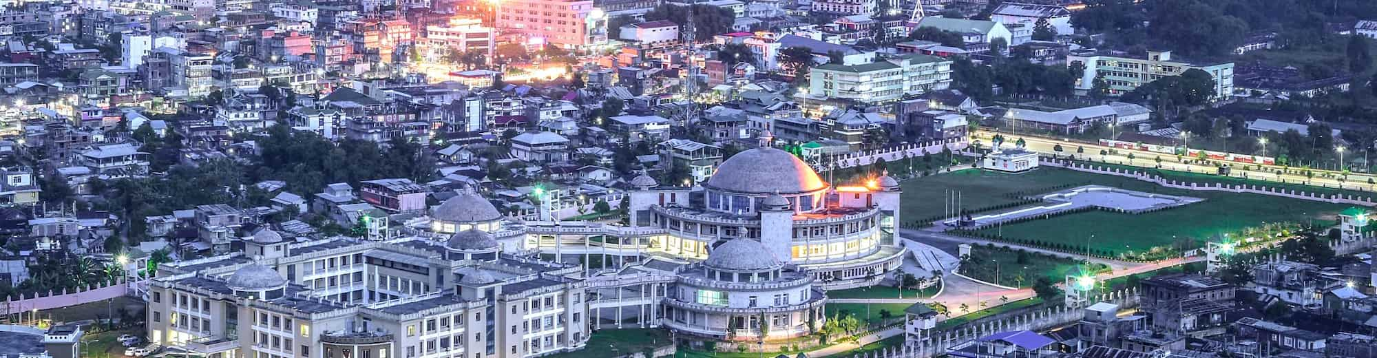 Reiseziel-Seiten - Imphal, Blick über die Stadt