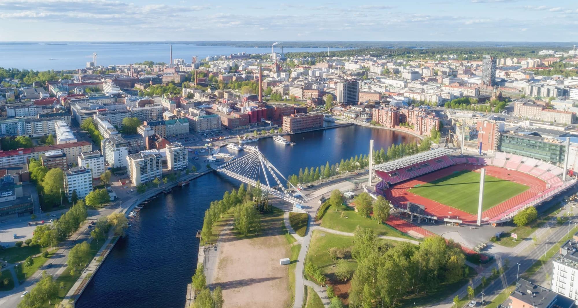 Aerial view of Tampere