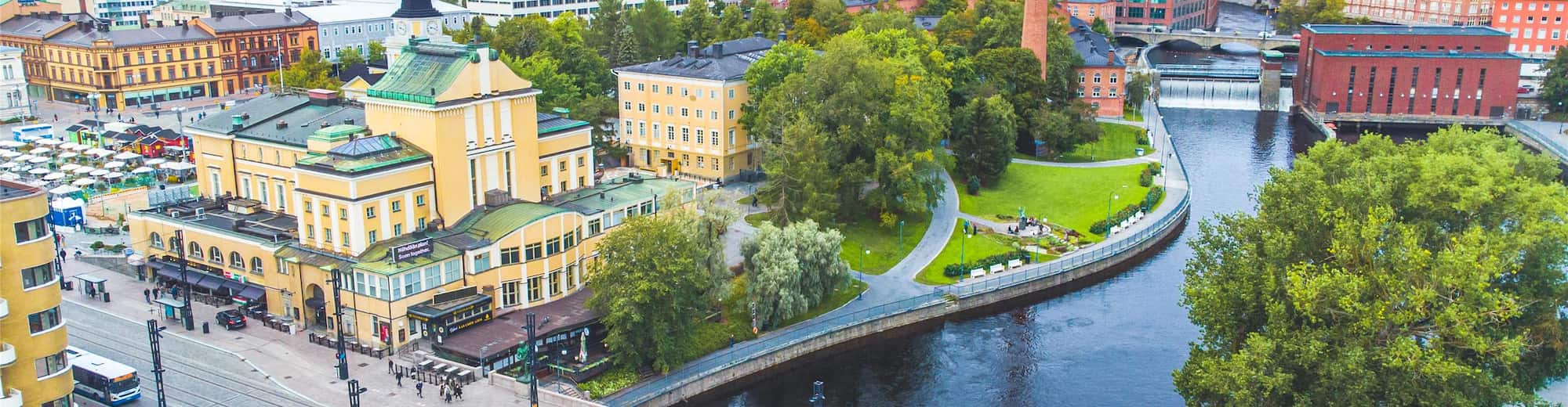 Destination Pages - Nordics and Benelux, UK and Ireland - Tampere aerial view Finland