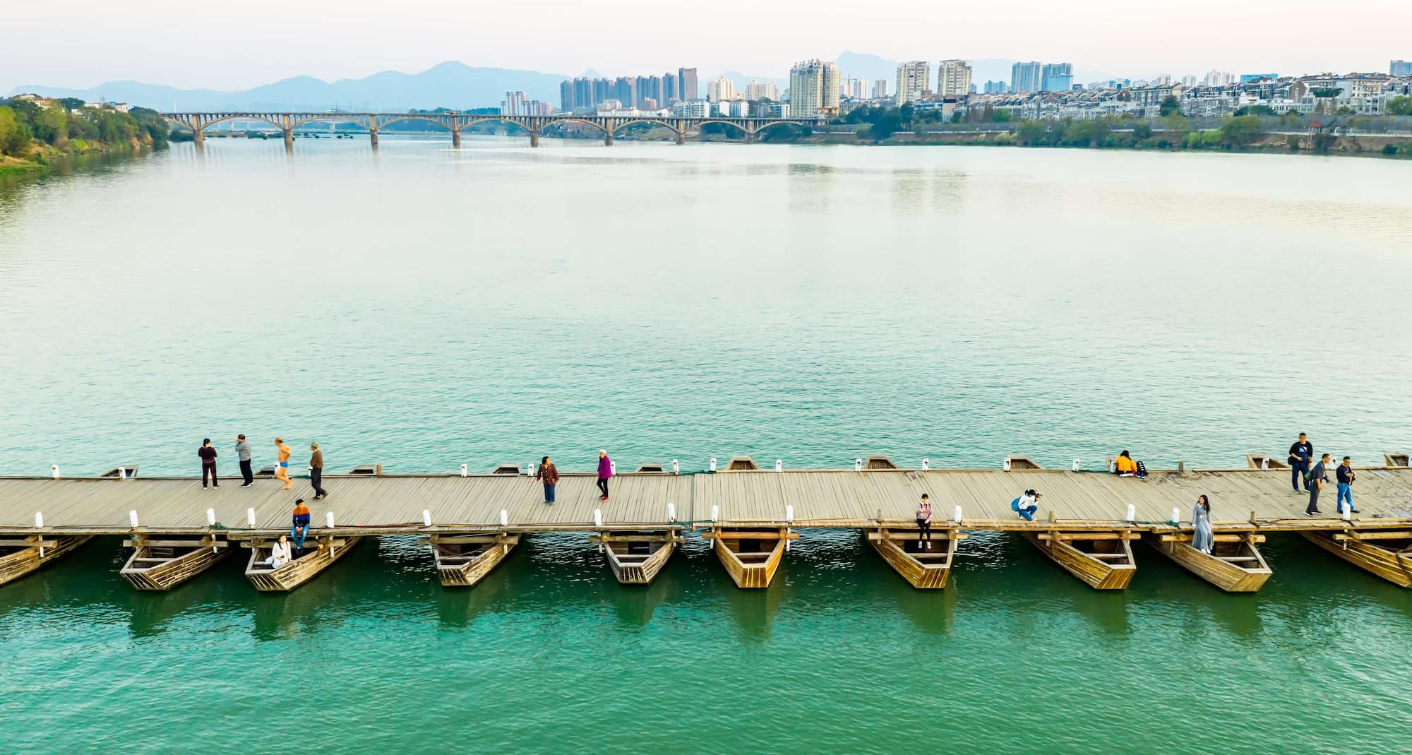 Pontoon bridge in Ganzhou