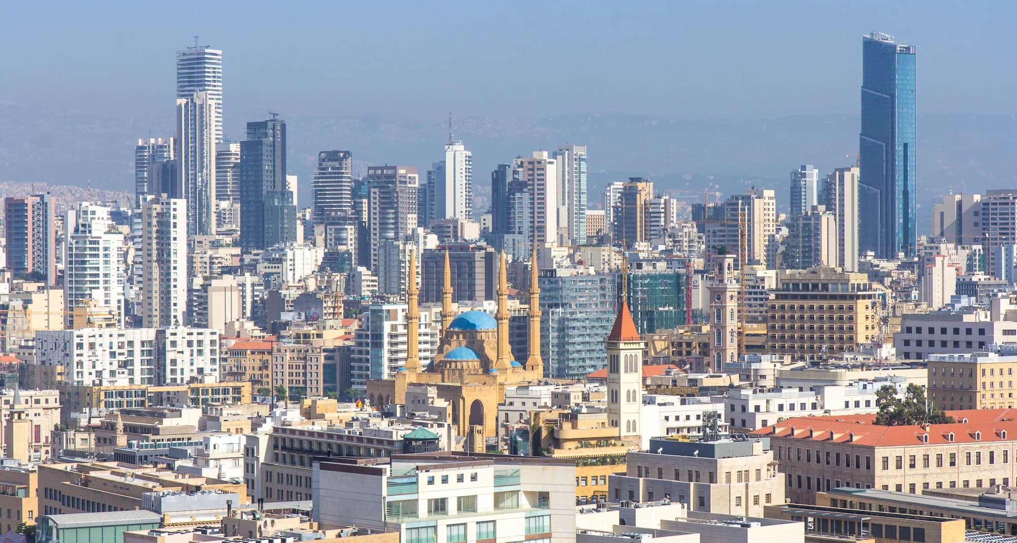 Destination Pages - Skyline and mosque in Lebanon