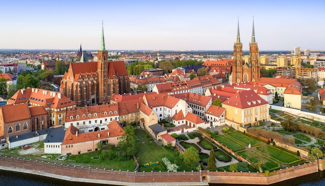 Destination Pages - Aerial City View of Wroclaw