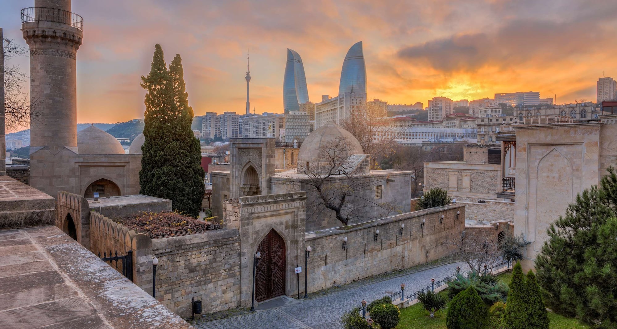 Destination Pages - Castle and skyline in Azerbaijan