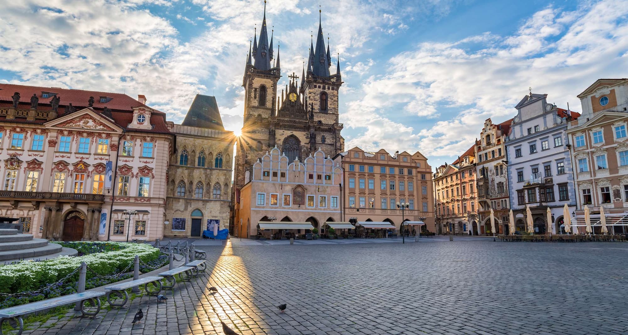Destinationssidor – Torg i Gamla stan i Tjeckien