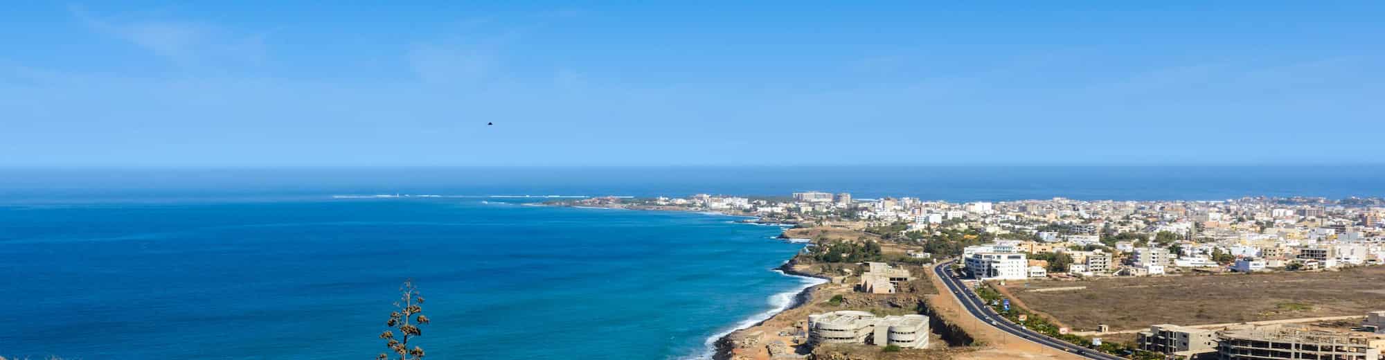 Destinationssidor – Stadsvy i fågelperspektiv, Senegal