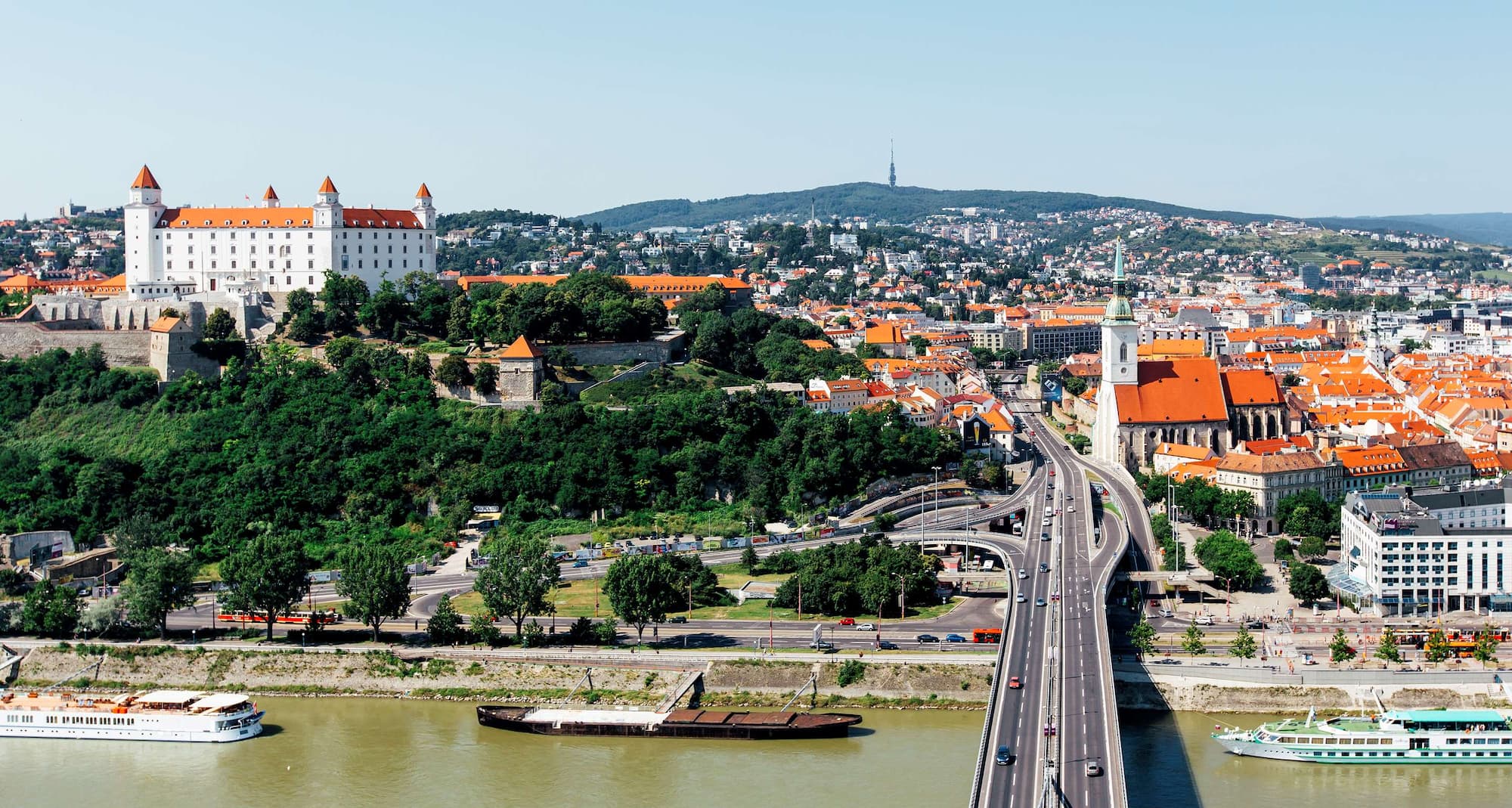 Destination Pages - Aerial City View in Slovakia
