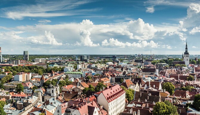 Destination Pages - Aerial rooftop View, Tallinn