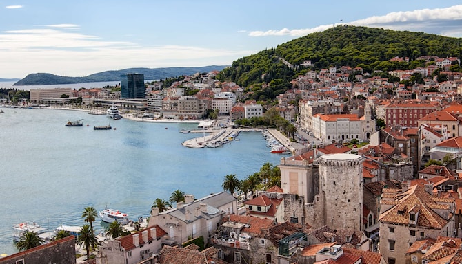 Destination Pages - Aerial City and Harbor View in Split