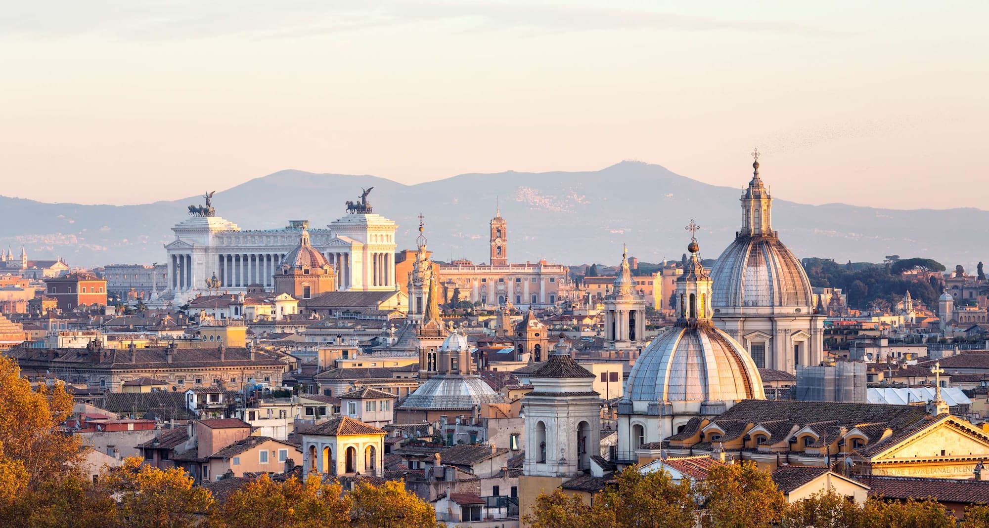 Destination Pages - Aerial Rooftop View of Rome