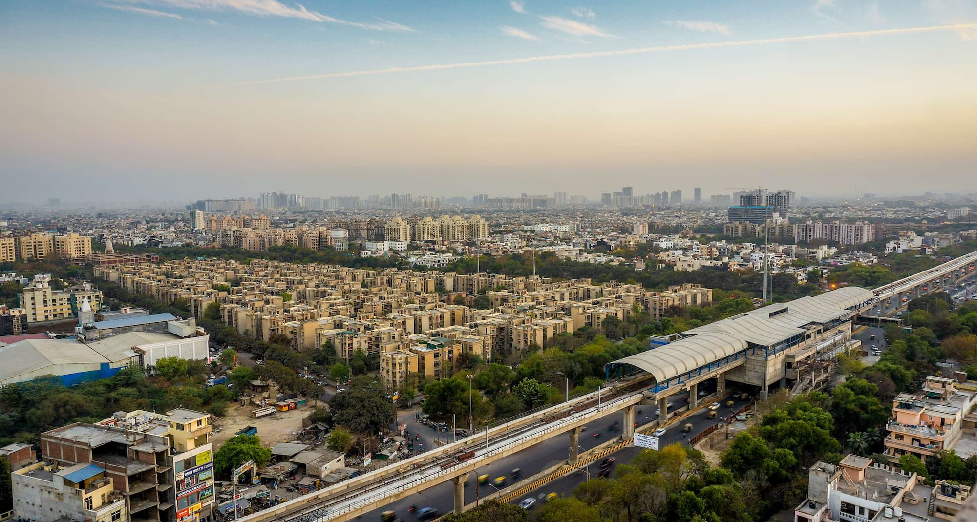 Destination Pages - Aerial City View Noida