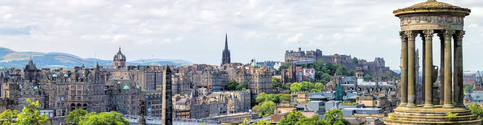 Destination Pages - Aerial City View Edinburgh