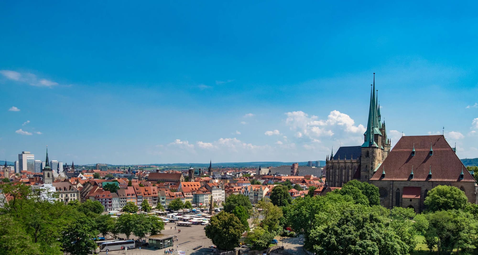 Destination Pages - Aerial City View Erfurt