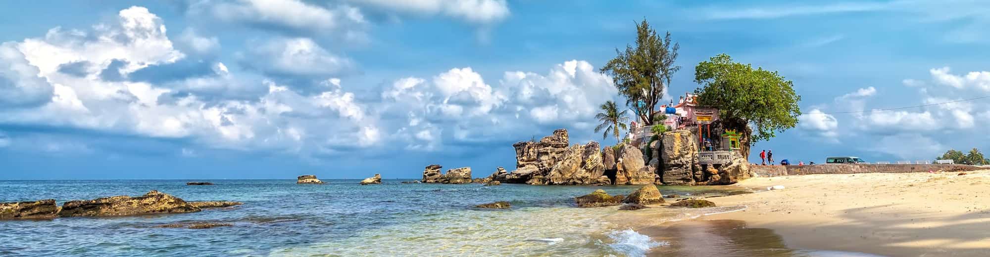 Páginas de destinos - Praia na província de Kien Giang