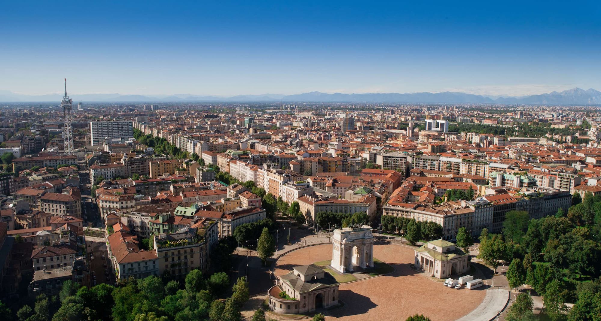 Destination Pages - Aerial City View of Milano