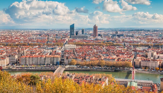 Destination Pages - Aerial City View Lyon