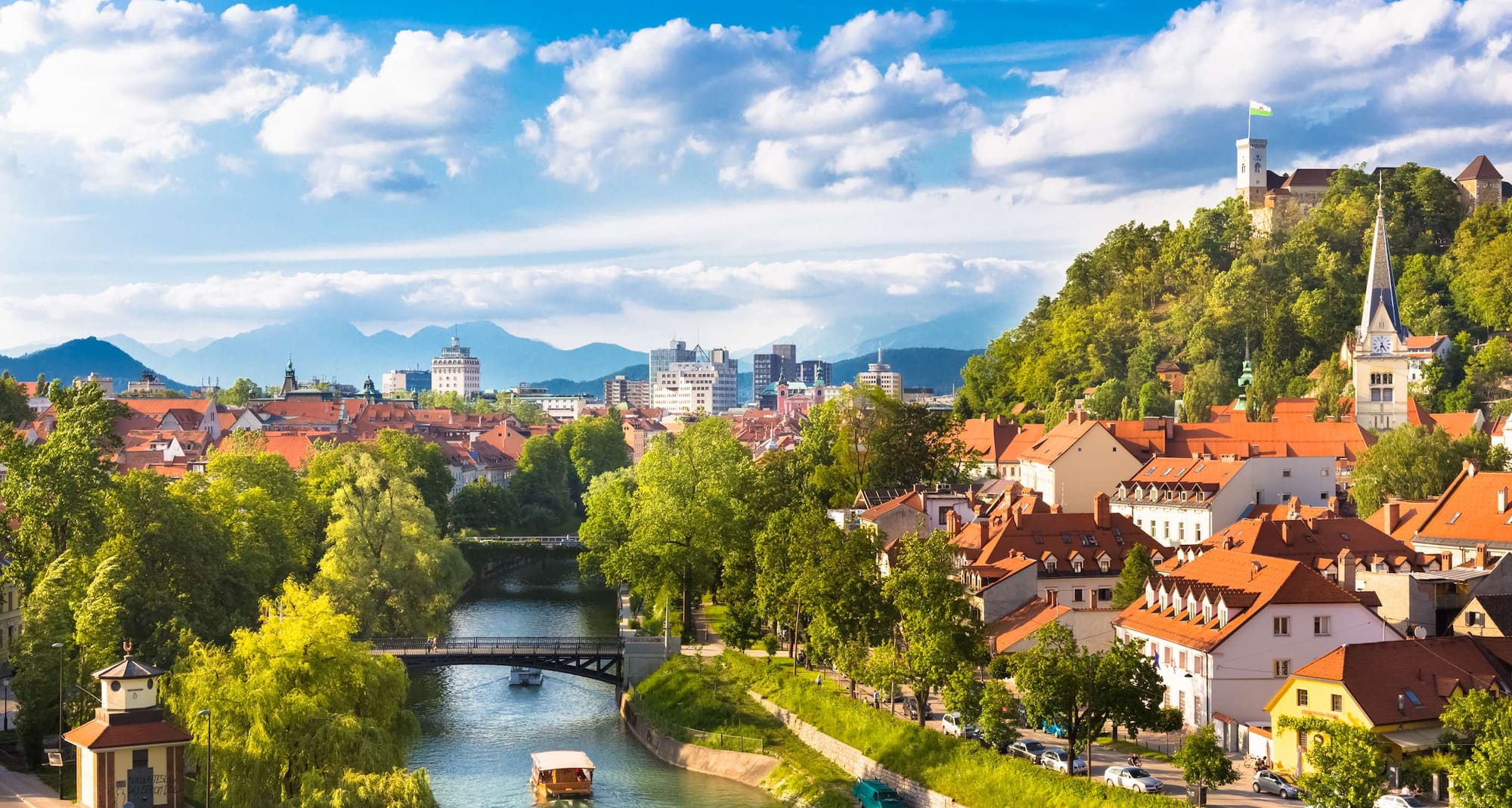 Destination Pages - Aerial River and City View Ljubljana