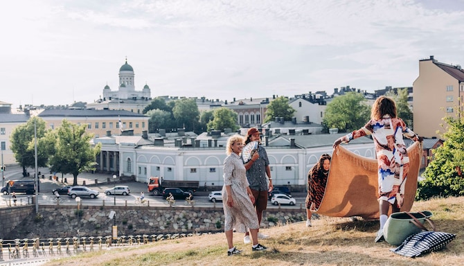 Summer picnic in Helsinki, Finland
