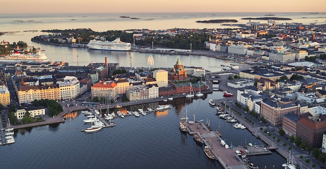 Destination Pages - Nordics and Benelux, UK and Ireland - Aerial view Helsinki Finland