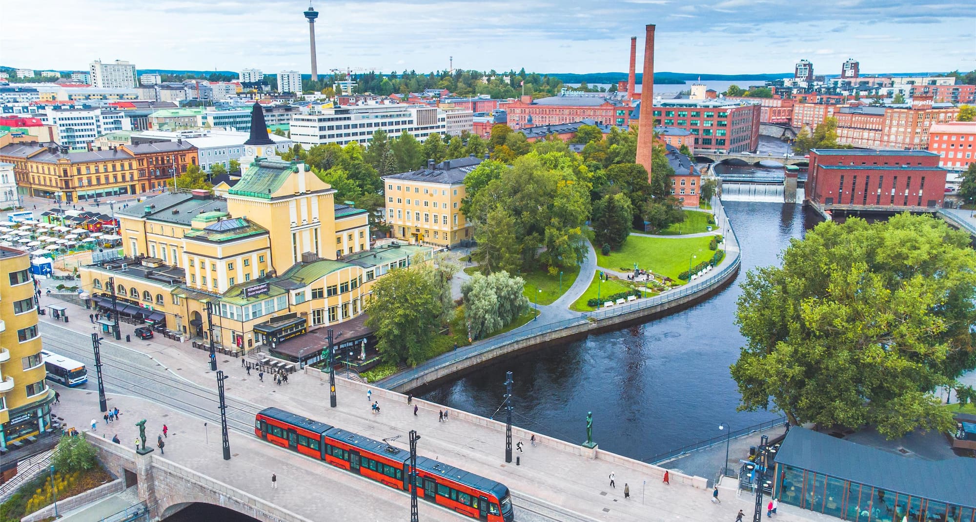 Destination Pages - Nordics and Benelux, UK and Ireland - Tampere aerial view Finland