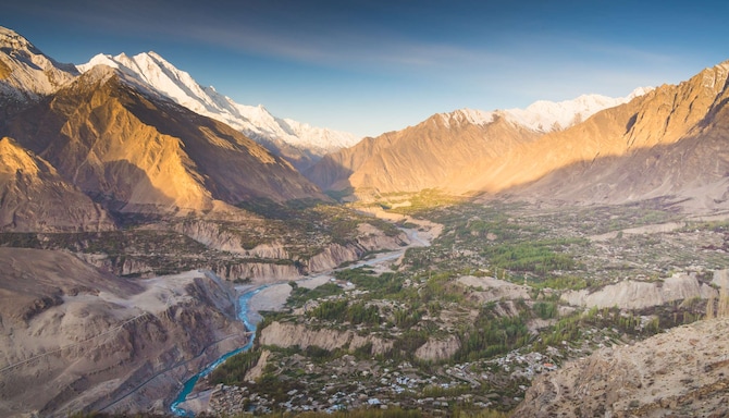 Where the mountains embrace the skies