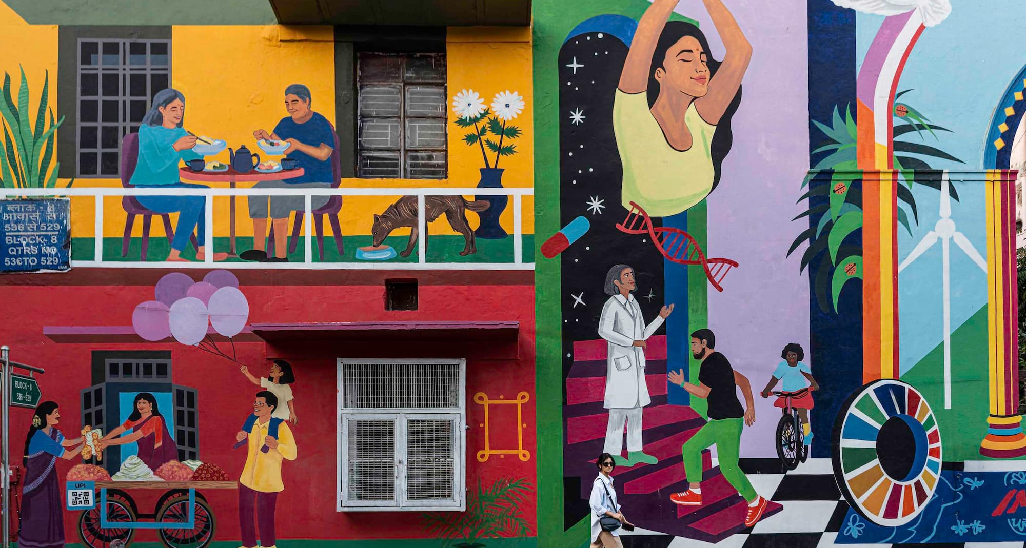 Walk through the open air gallery of Lodhi Art District 