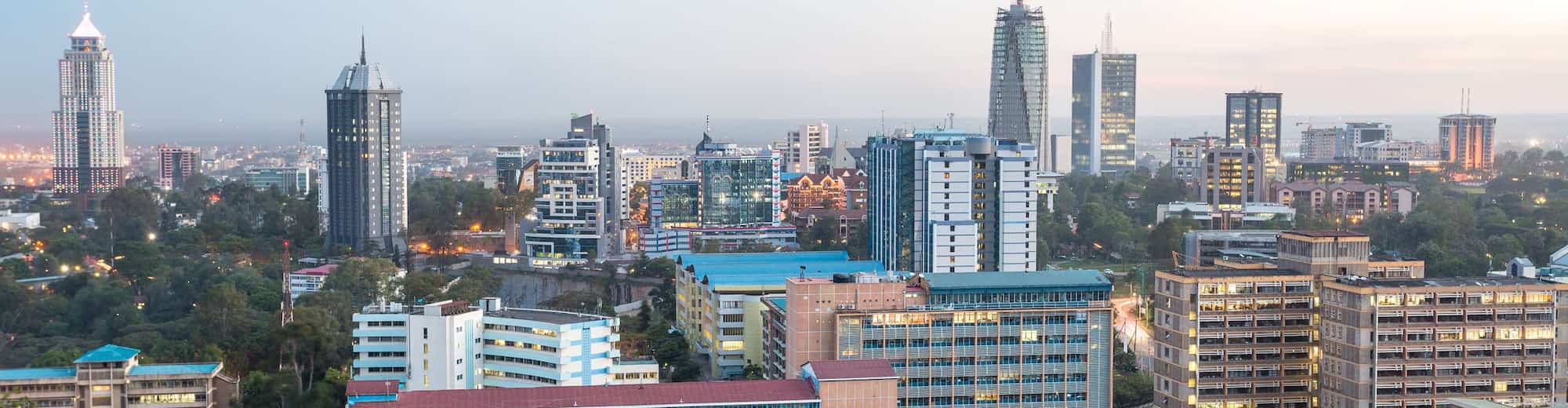 Reisemålssider - luftfoto av Nairobi