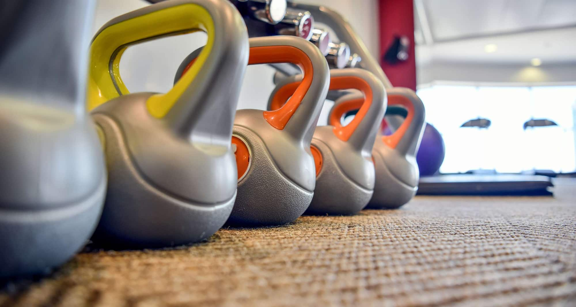 Fitness, Wellness and Spa - Gym - kettlebells colourful